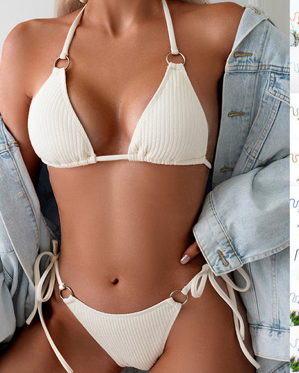 Sexy Bikini Set Summer Side Tie Thong Bandage Style Swimsuit Womens