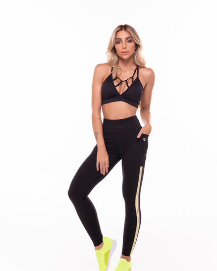 Deluxe Black Sports Bra