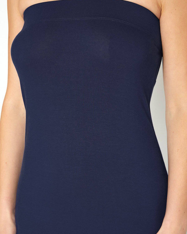 Women's Tube Top Bodycon Midi Dress