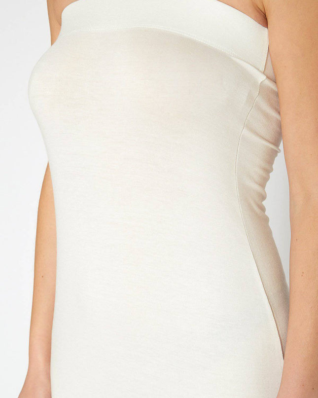 Women's Tube Top Bodycon Midi Dress