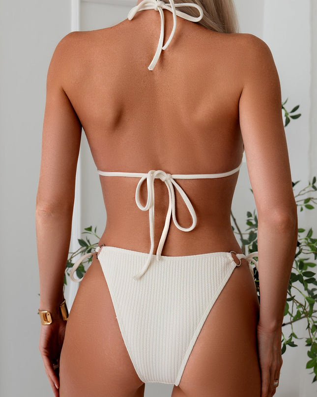 Sexy Bikini Set Summer Side Tie Thong Bandage Style Swimsuit Womens
