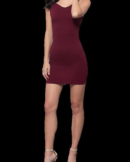 Juniors Tight Party Dress With Strappy Back