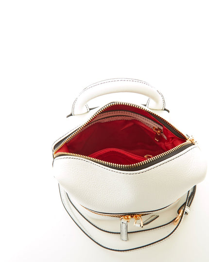 SUSU Leather Backpack for Women  White Purse Convertible Crossbody Bag