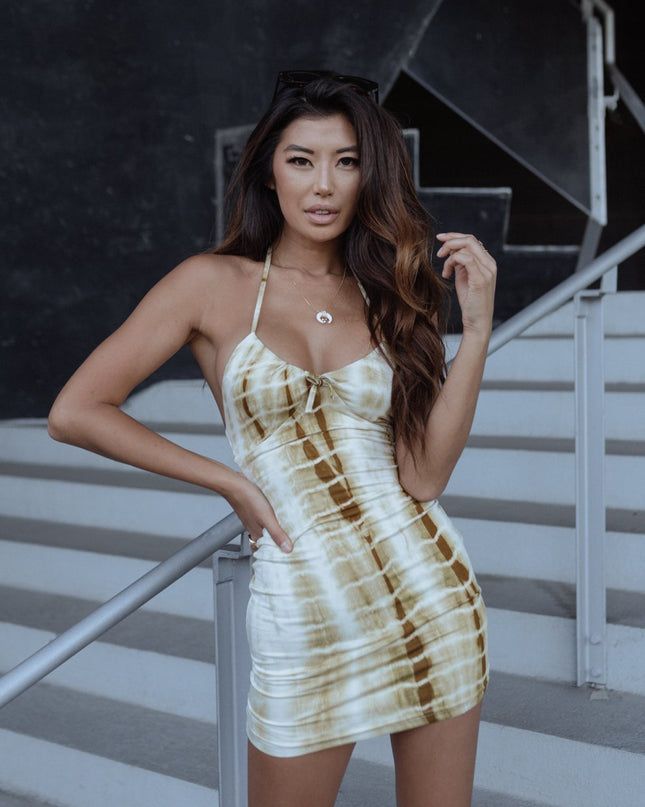 Vintage Summer Dreams Tie-Dye Dress