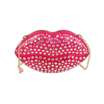 Luxury mouth crystal evening bag