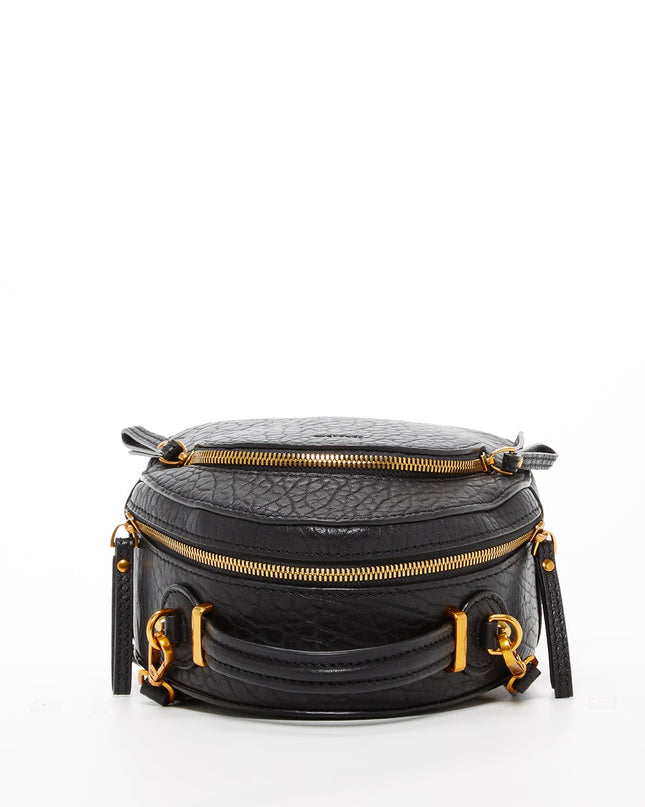 SUSU Small Black Leather Backpack Purse for Women Convertible